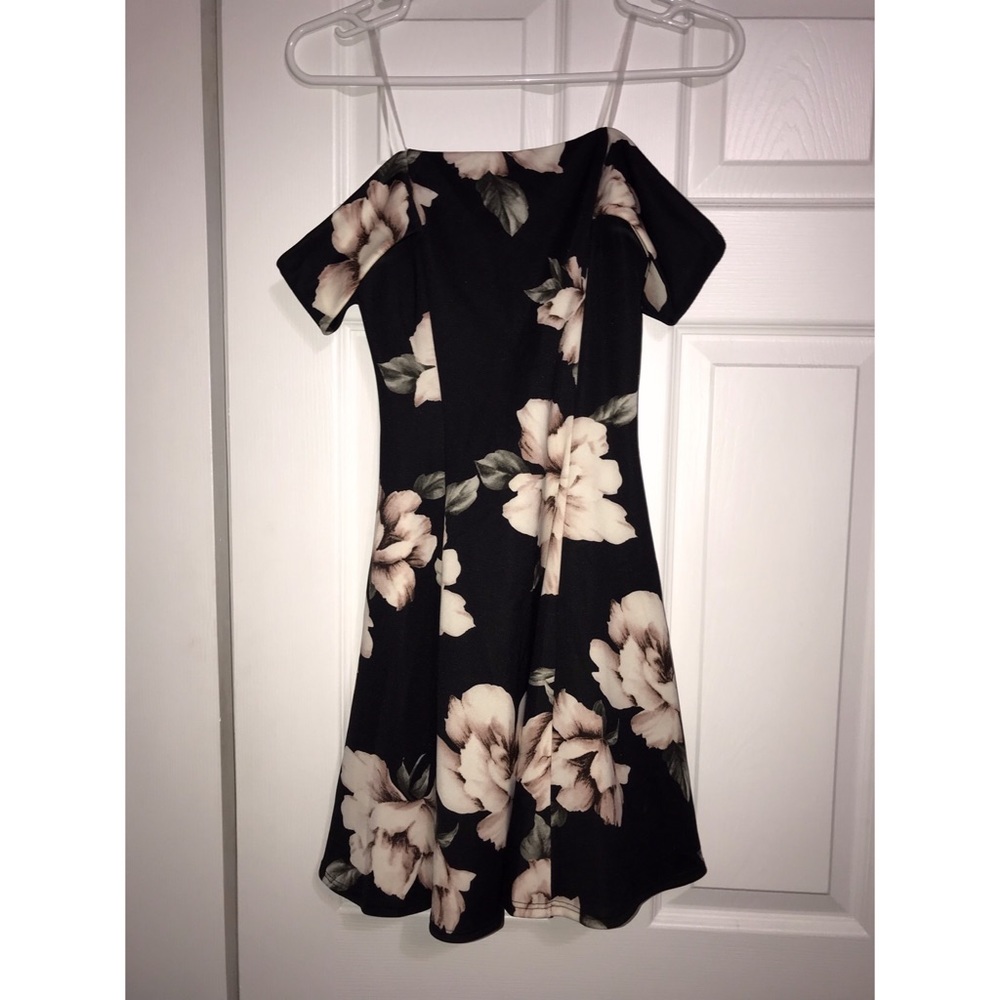 Strapless floral dress